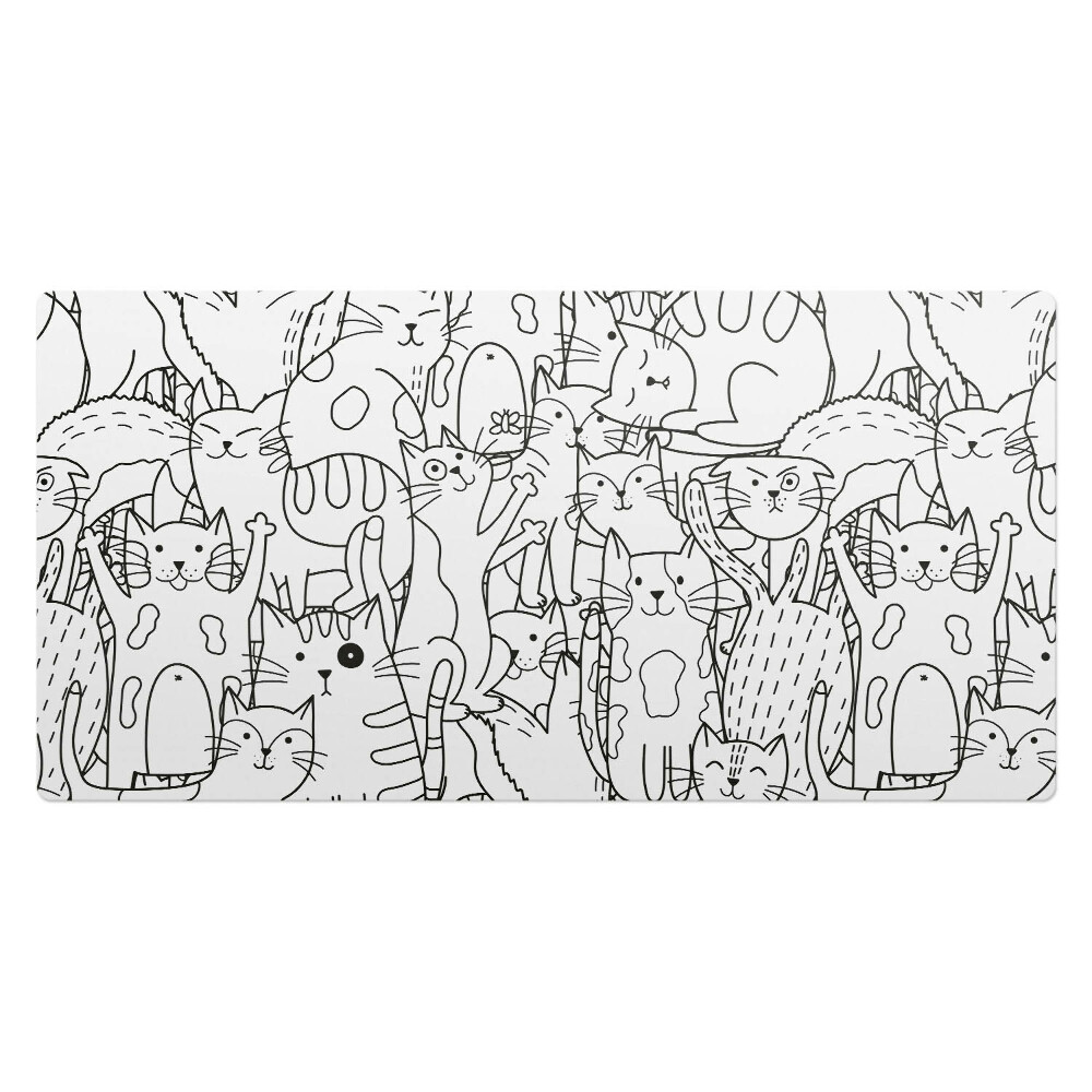 Kancelárska podložka na stôl Kreslenie mačiek