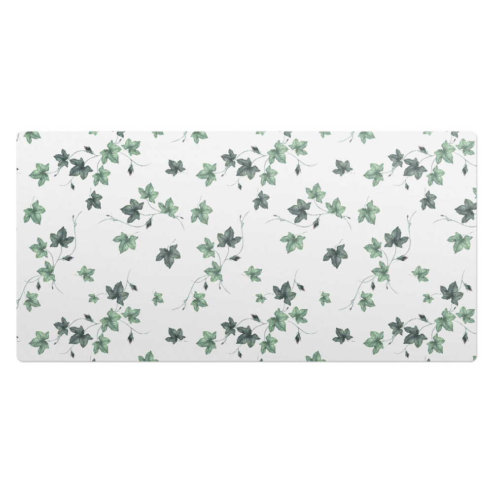 Kancelárska podložka na stôl listy brečtanu na bielom