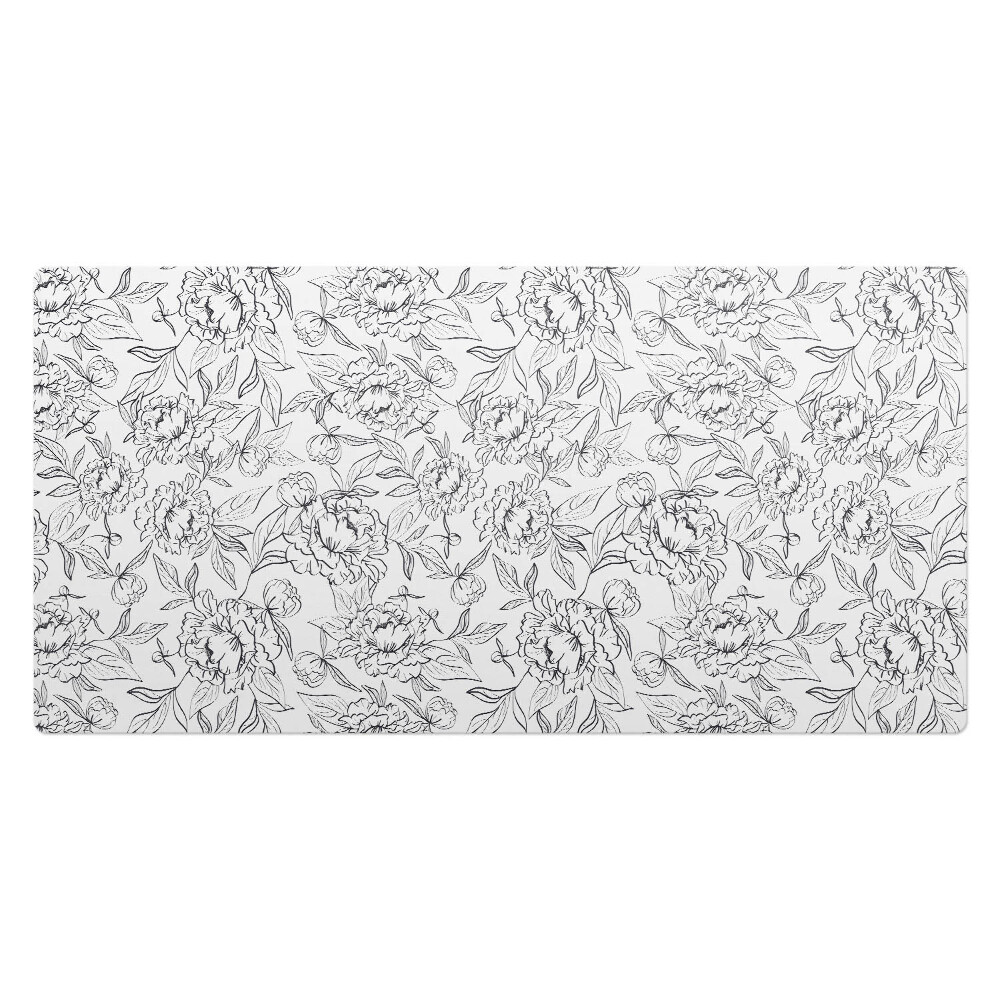 Veľká podložka na stôl Kvetinový obrysový vzor