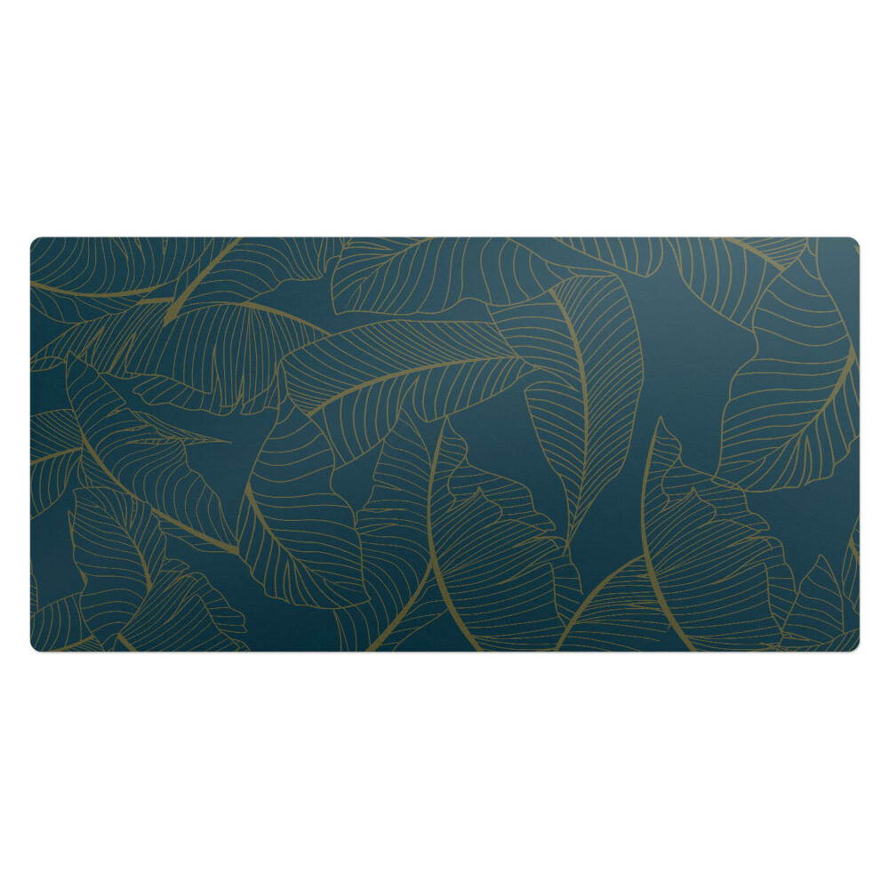 Kancelárska podložka na stôl Listy na tmavom pozadí