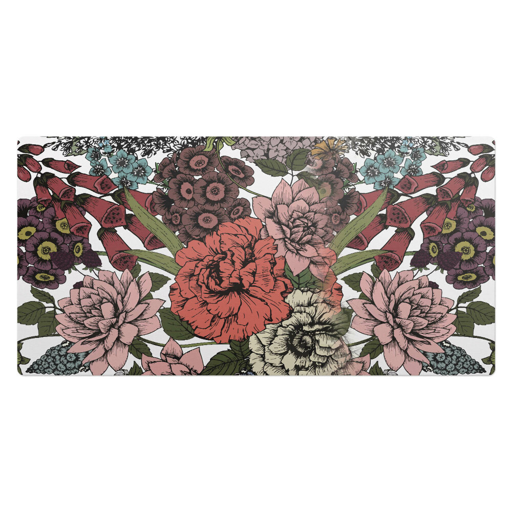 Kancelárska podložka na stôl Retro kvetinový vzor