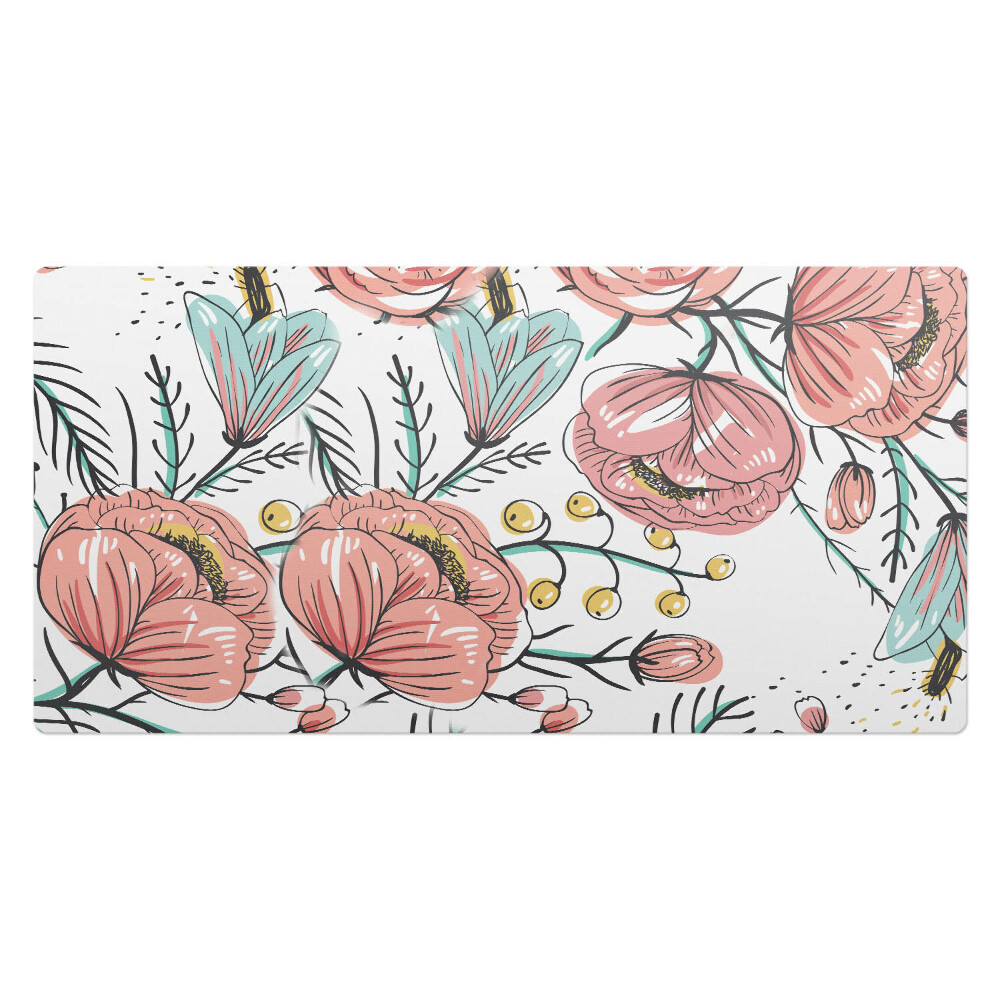 Veľká podložka na stôl Retro kvetinový vzor