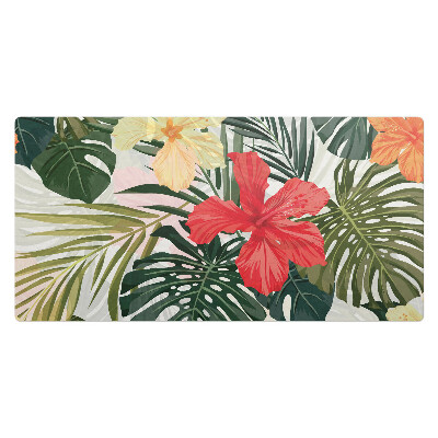Kancelárska podložka na stôl Listy tropických kvetov