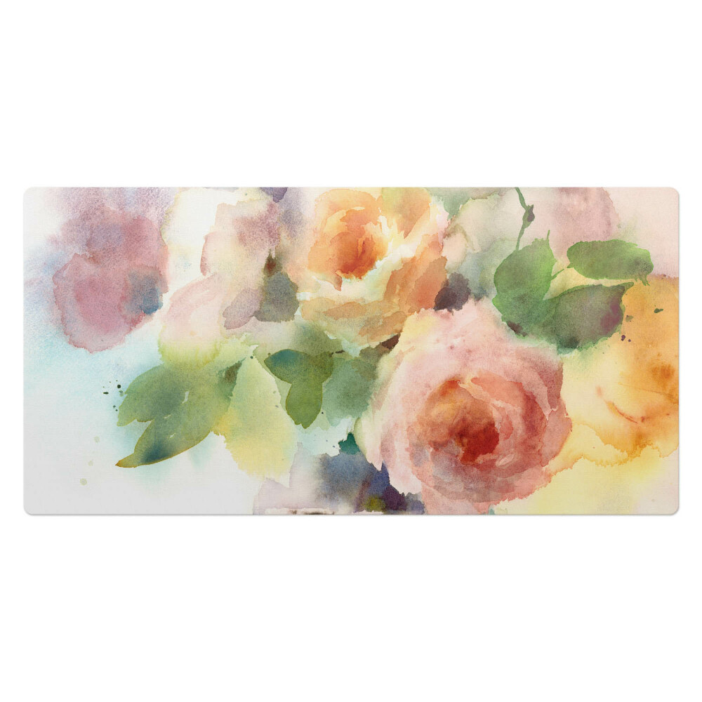 Kancelárska podložka na stôl Akvarelové kvety