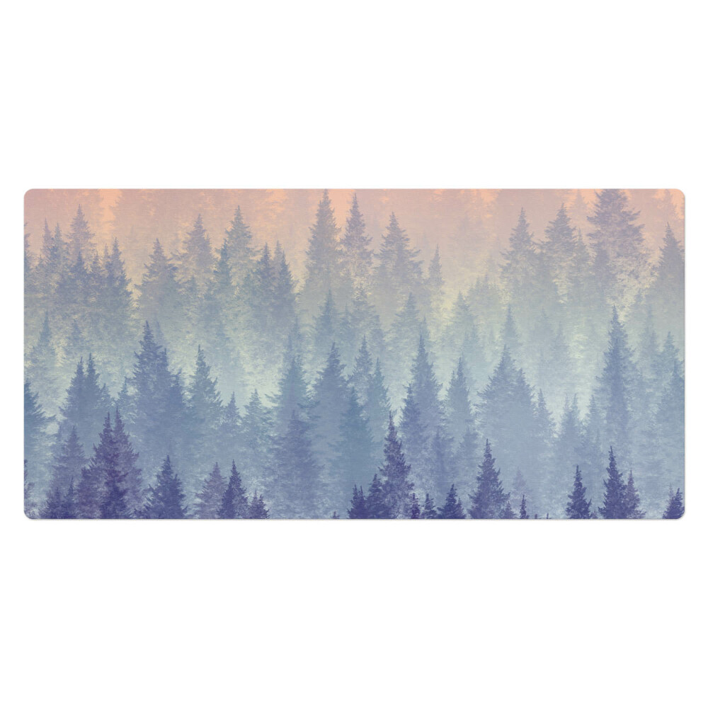 Kancelárska podložka na stôl Hmlistá lesná panoráma