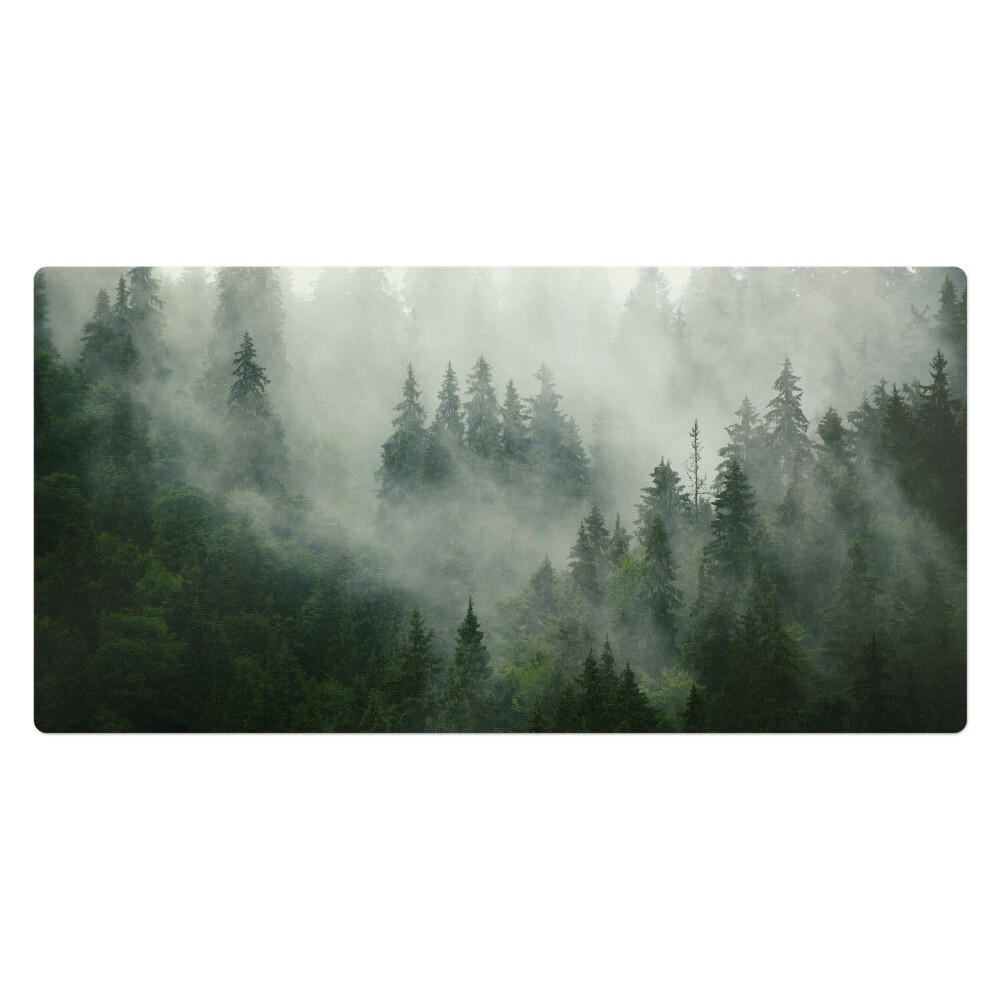 Veľká podložka na stôl Hmlistý ihličnatý les
