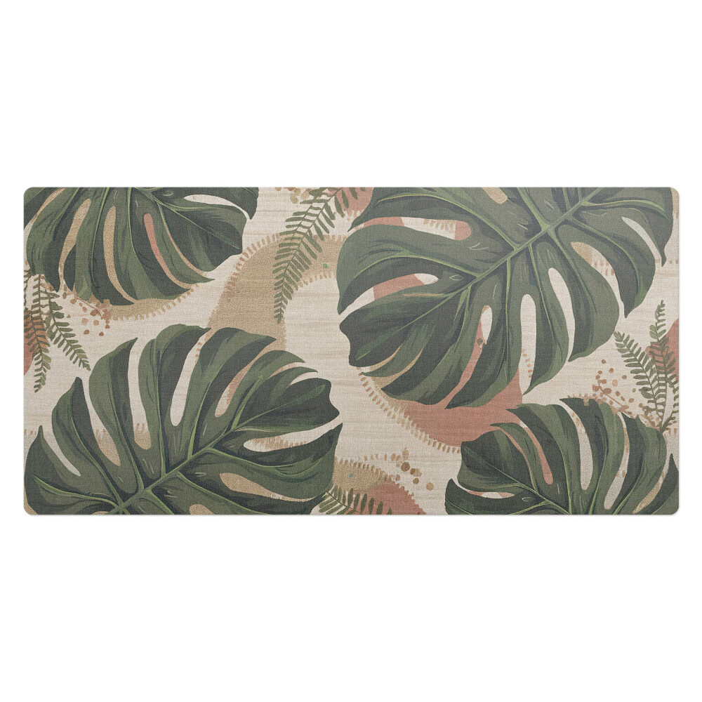 Veľká podložka na stôl Listy monstery retro