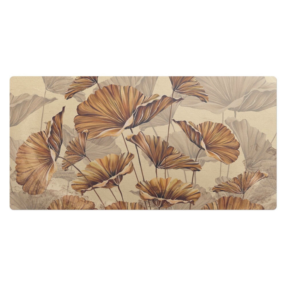 Veľká podložka na stôl Kvety v sépiovej farbe