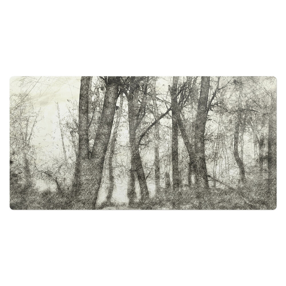 Podložka na stôl Náčrt lesa v sépiovej farbe