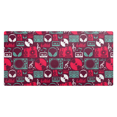 Kancelárska podložka na stôl Retro vzor pre hudbu