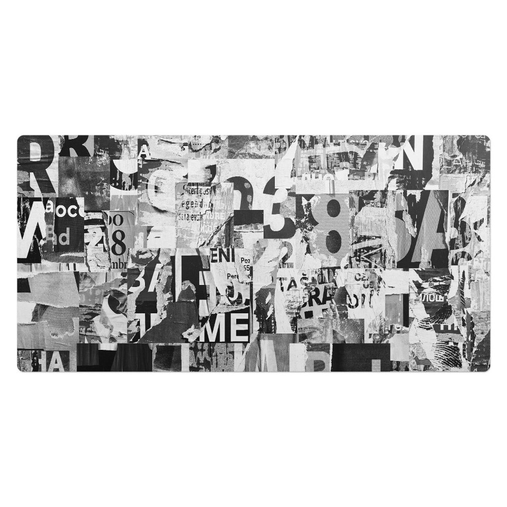 Kancelárska podložka na stôl Koláž z písmen a čísel