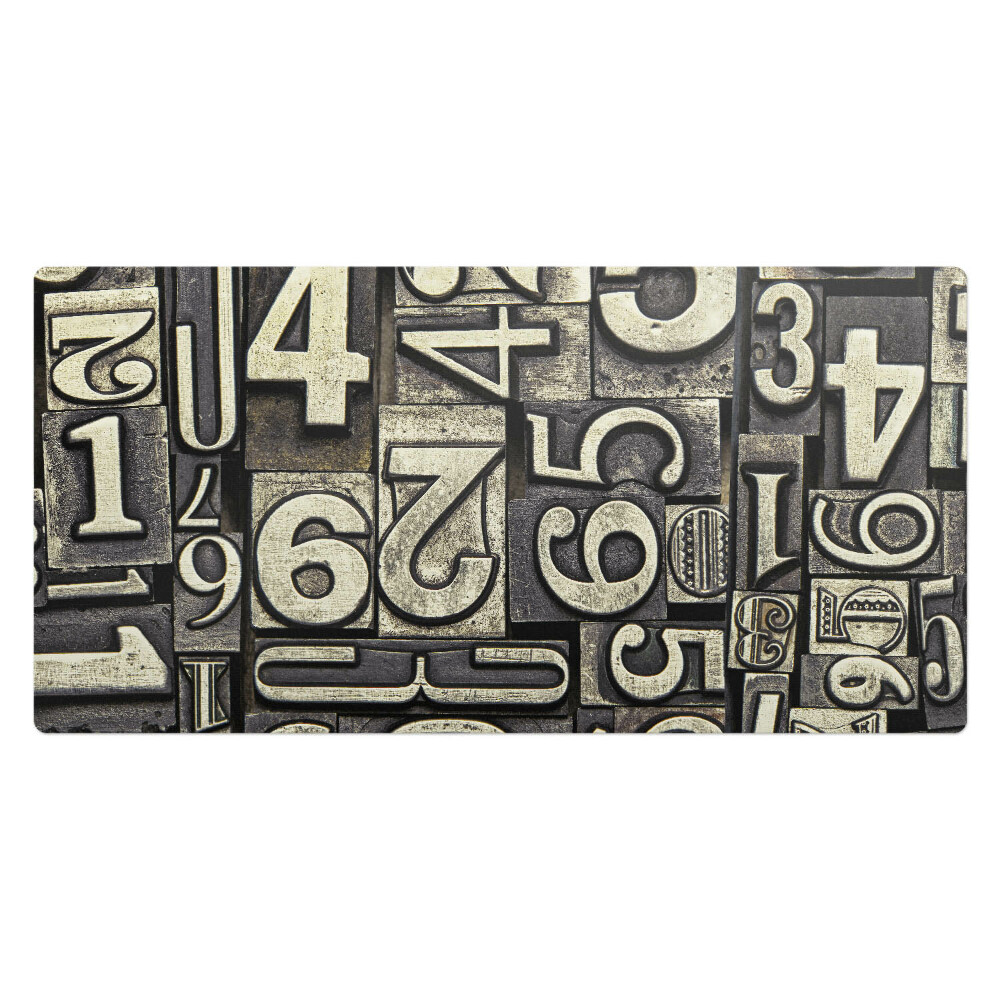 Veľká podložka na stôl Čísla v retro štýle