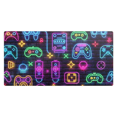 Kancelárska podložka na stôl Neónové herné ovládače