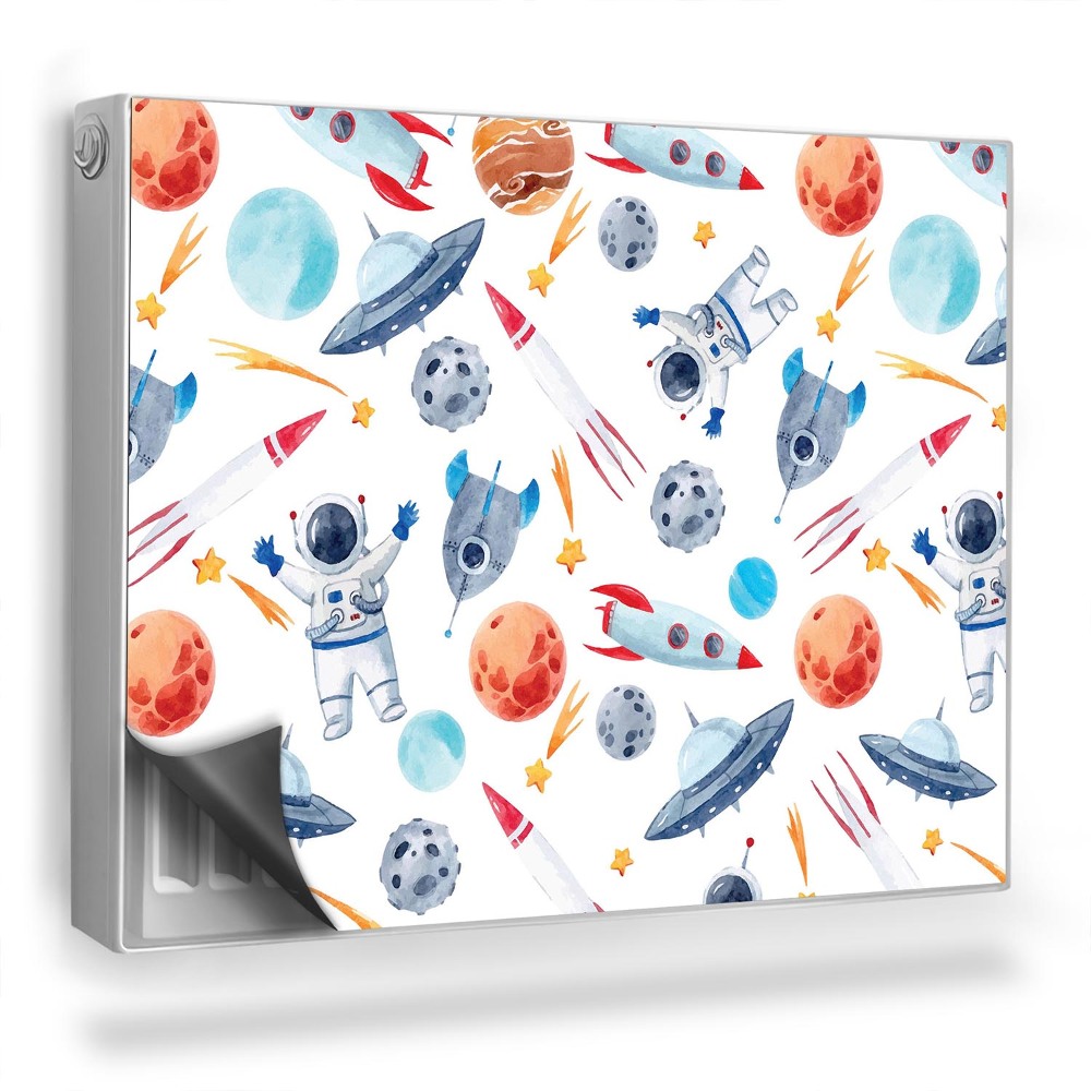 Magnetický kryt na radiátor Pastelové vesmírne planéty astronauti rakety