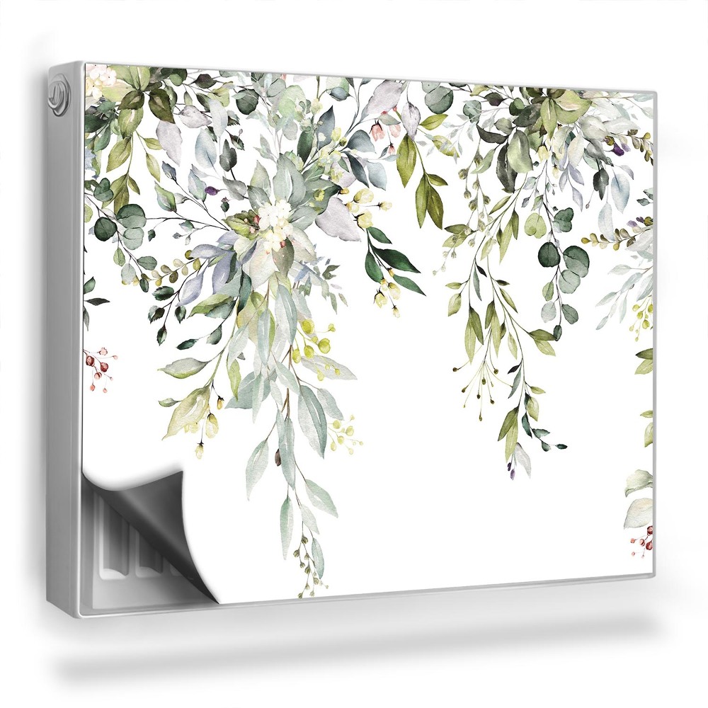 Magnetický kryt na radiátor Padajúce konáre rastlín akvarelu