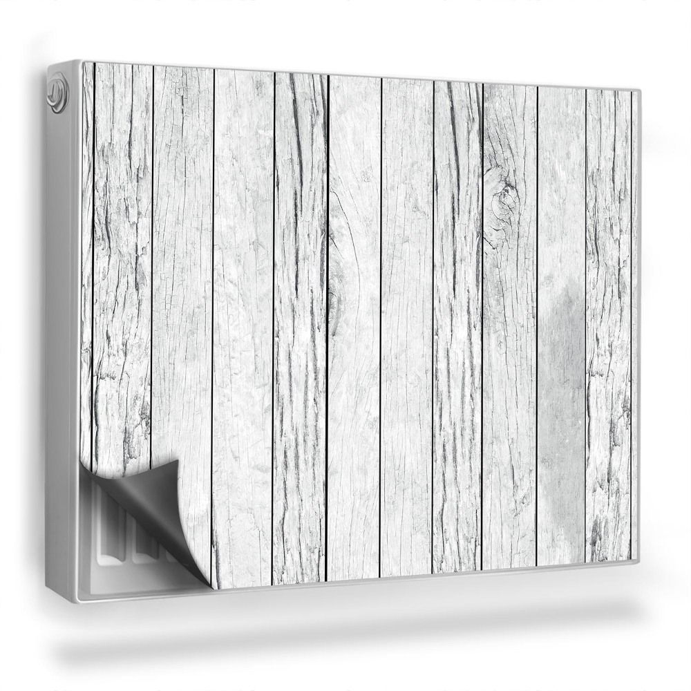 Dekoračný magnet na radiátor Tenké drevené dosky natreté bielou farbou