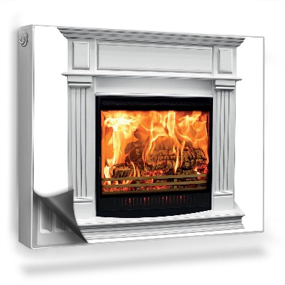 Magnetický kryt na radiátor Klasický domáci krb je zapálený