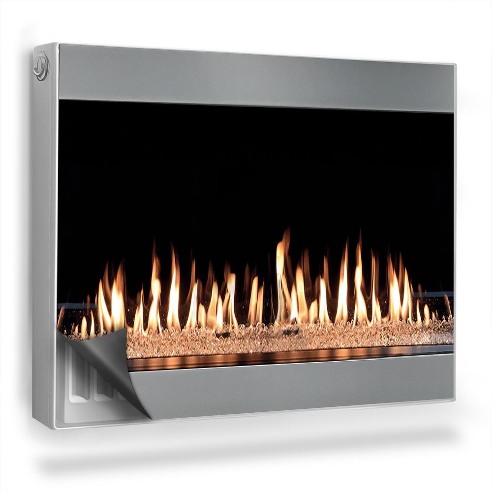 Dekoračný magnet na radiátor Moderný domáci krb s ohňom