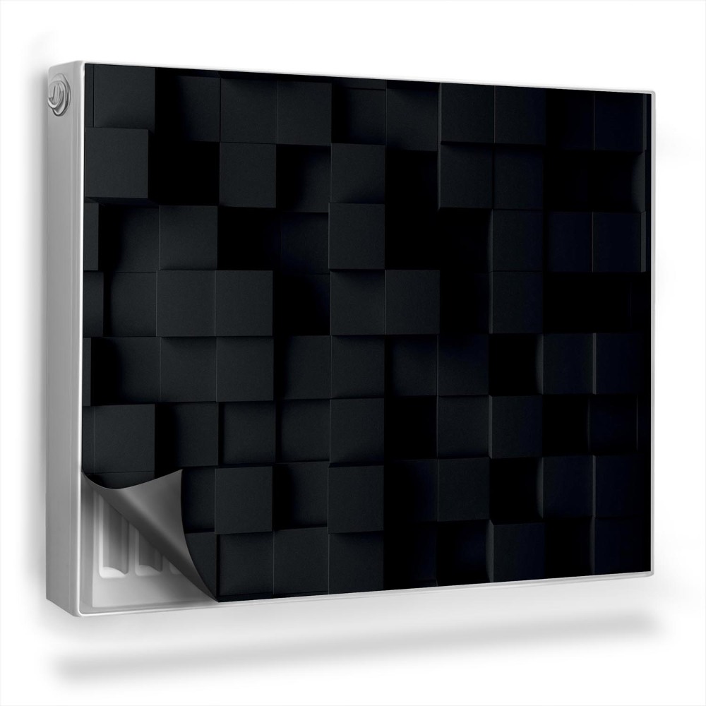 Magnetický kryt na radiátor Geometrické pozadie moderných 3D kociek