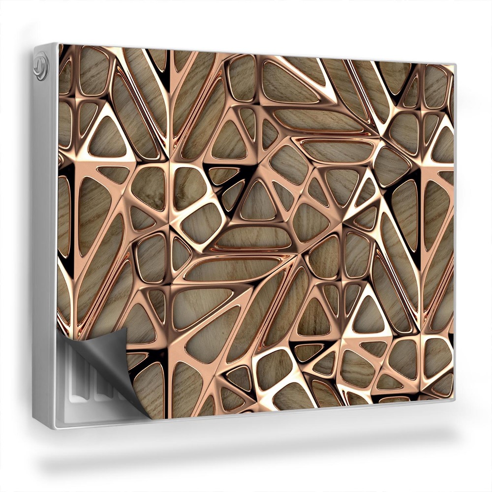 Magnetický kryt na radiátor Geometrický vzor napodobňujúci štruktúru listu