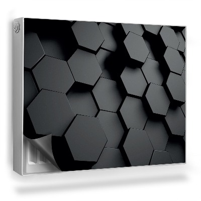 Dekoračný magnetický kryt na radiátor Moderné 3D geometrické pozadie