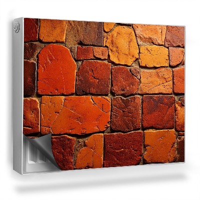 Magnetický kryt na radiátor Nepravidelné tehly kamenná stena textúra