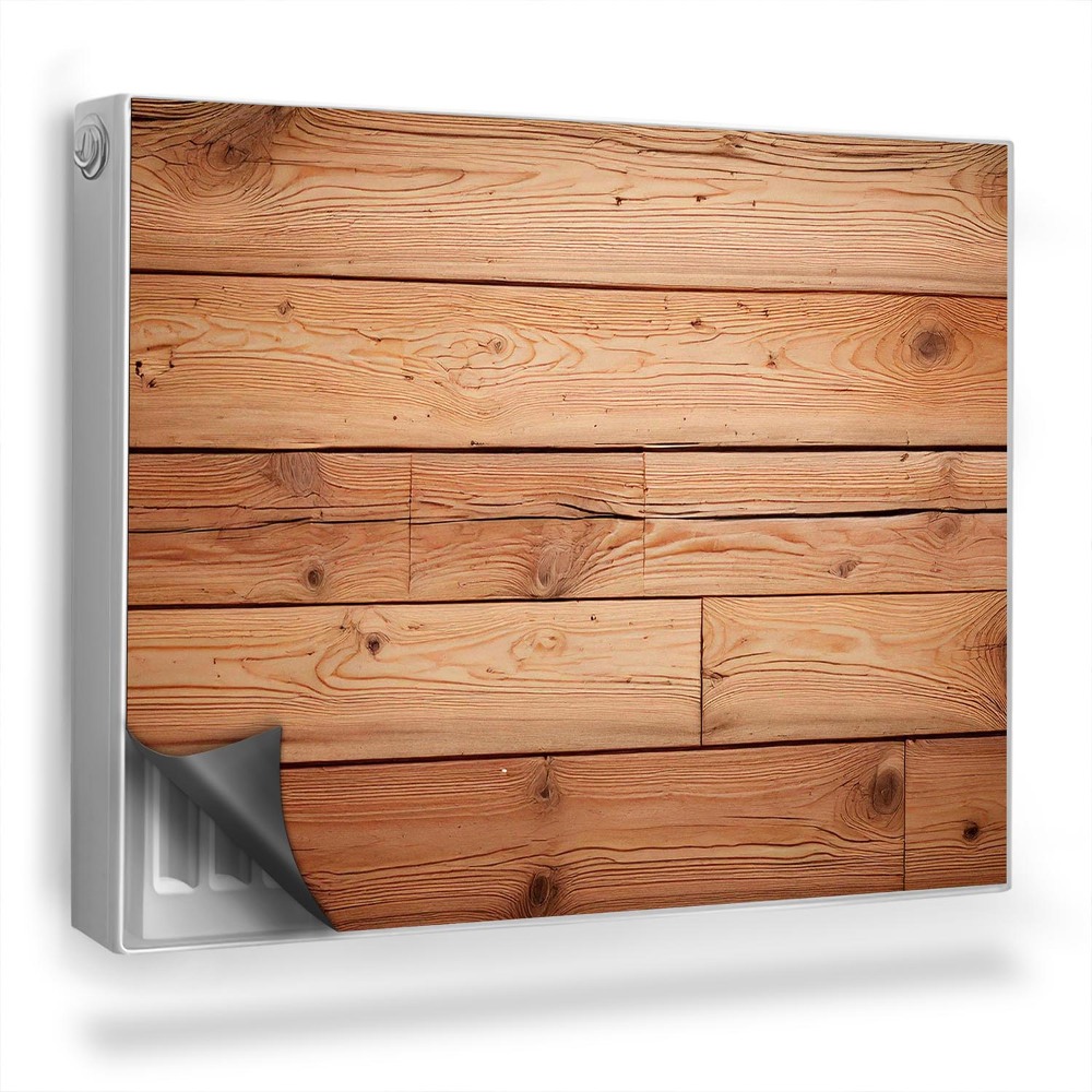 Dekoračný magnetický kryt na radiátor Drevené dosky, horizontálne, prírodné