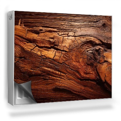 Magnetický kryt na radiátor Textúra starého dreva s prasklinami