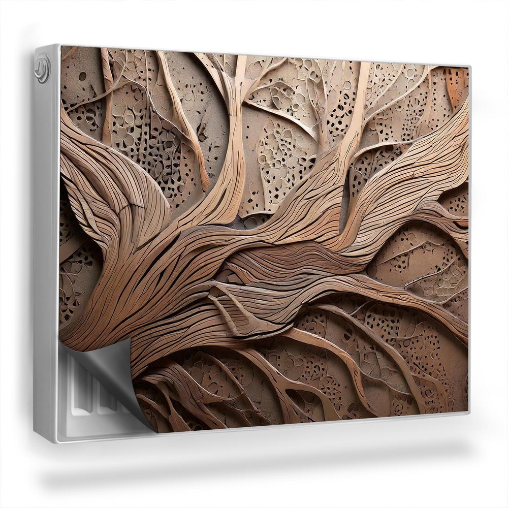 Dekoračný magnet na radiátor Motív stromu na textúre dreva