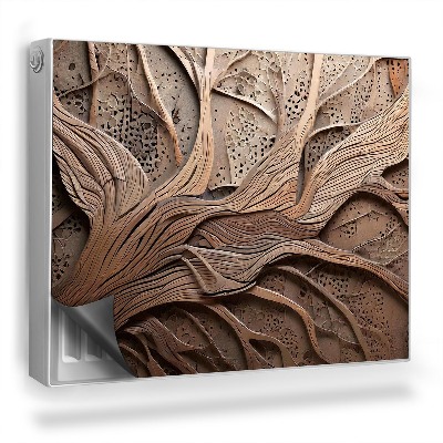 Dekoračný magnet na radiátor Motív stromu na textúre dreva