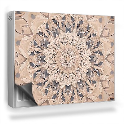 Magnetický kryt na radiátor Geometrická mandala, tlmené farby