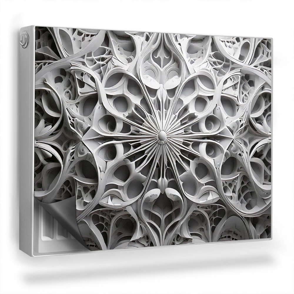 Dekoračný magnetický kryt na radiátor Abstraktná kompozícia sochárskej štruktúry