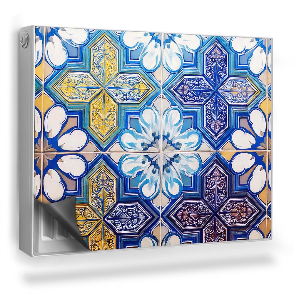 Dekoračný magnetický kryt na radiátor Marocké dlaždice s kvetinovým vzorom