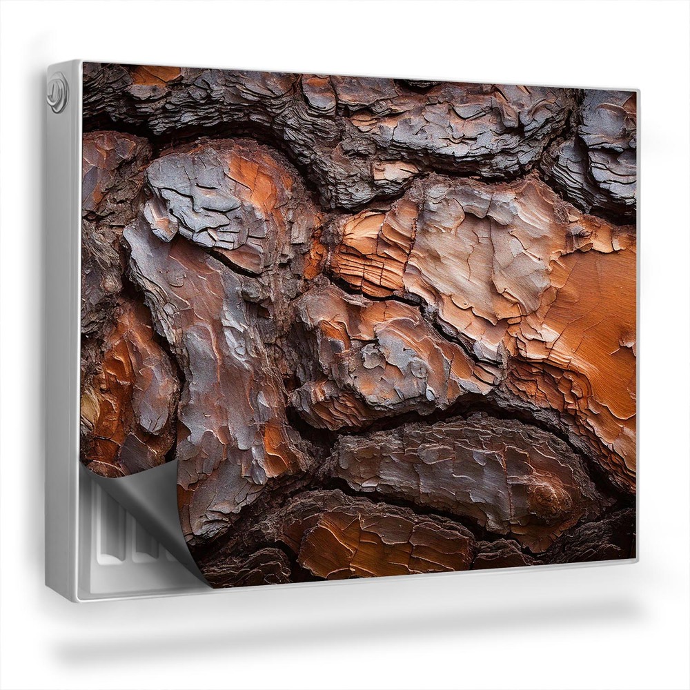 Dekoračný magnetický kryt na radiátor Prírodná popraskaná textúra kôry stromu