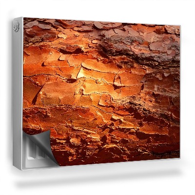 Dekoračný magnetický kryt na radiátor Jantárová živica v textúre dreva