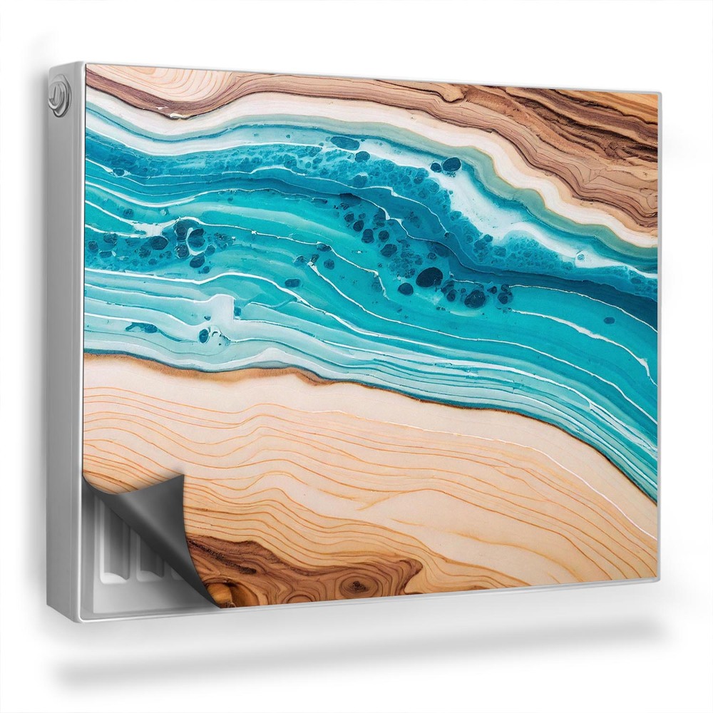 Magnetický kryt na radiátor Prírodná drevená živica v modrej farbe