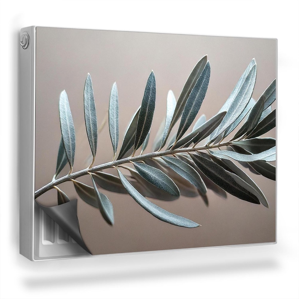 Dekoračný magnetický kryt na radiátor Tlmené farby olivovej vetvy