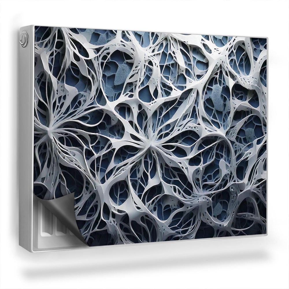 Magnetický kryt na radiátor Abstraktná štruktúra s prelamovanou pavučinou