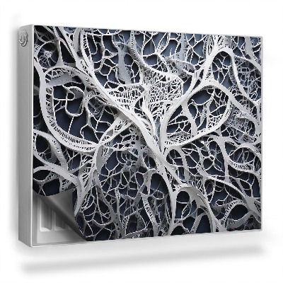 Dekoračný magnet na radiátor Prelamovaná štruktúra pavučiny abstrakcia