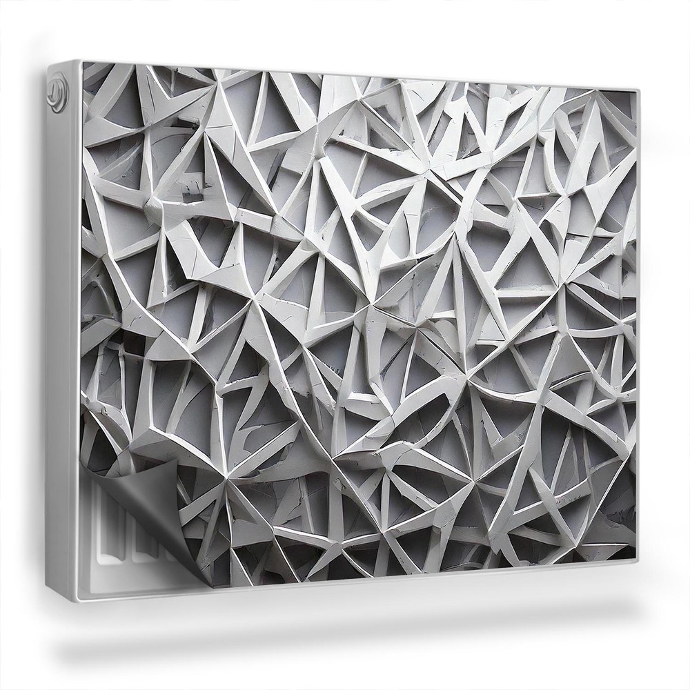 Dekoračný magnetický kryt na radiátor Abstraktná moderná priemyselná štruktúra