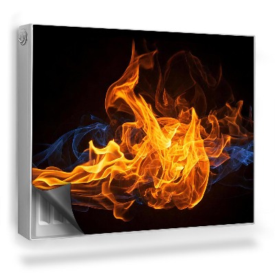 Dekoračný magnet na radiátor Tanec plameňov ohňa na tmavom pozadí