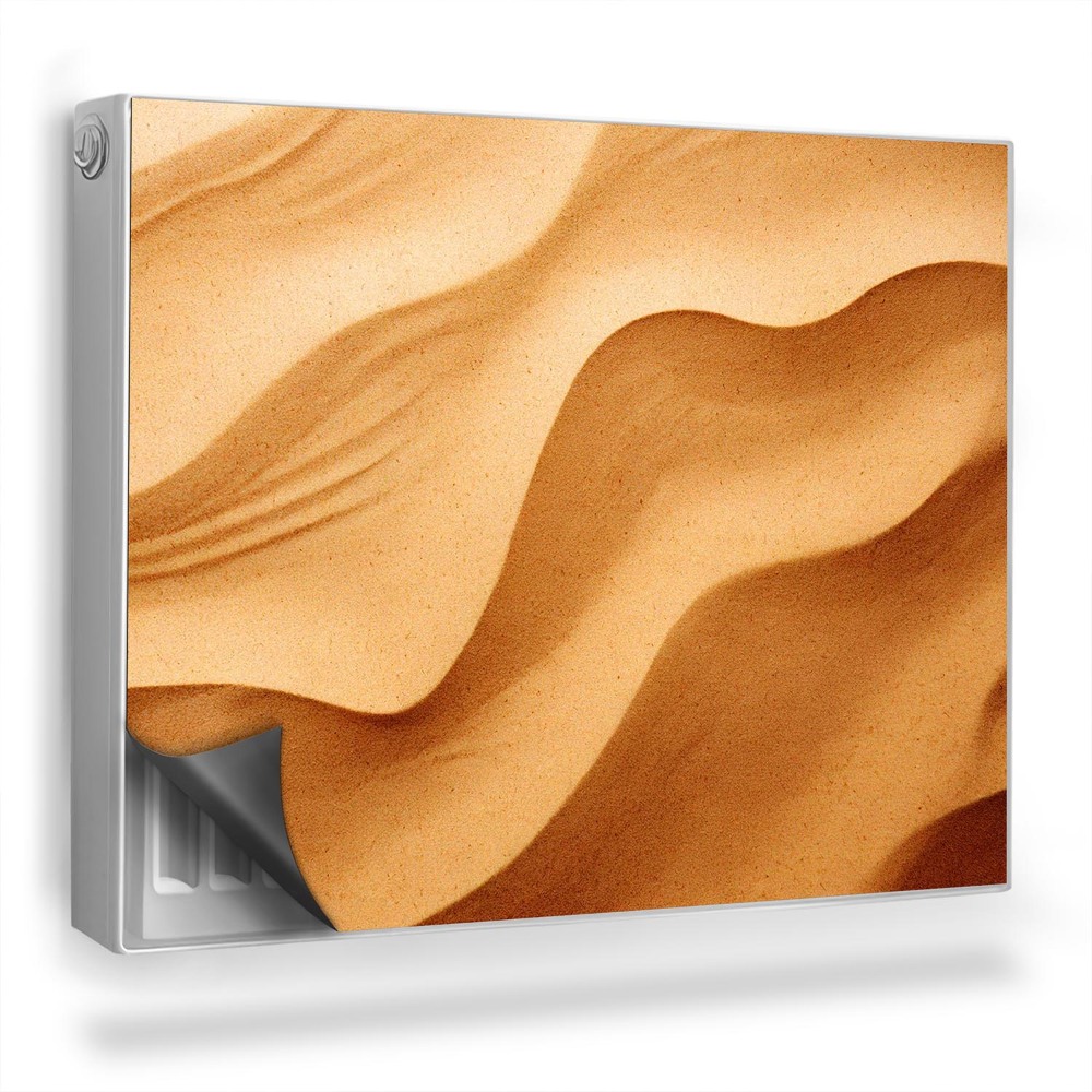 Dekoračný magnetický kryt na radiátor Vlnitý piesok, šerosvit, teplé farby