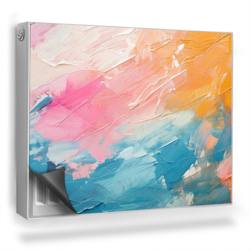 Magnetický kryt na radiátor Abstraktné škvrny od farby, pastely