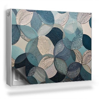 Dekoračný magnetický kryt na radiátor Viacero prekrývajúcich sa kruhov