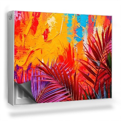 Dekoračný magnet na radiátor Palmové listy, abstraktná maľba