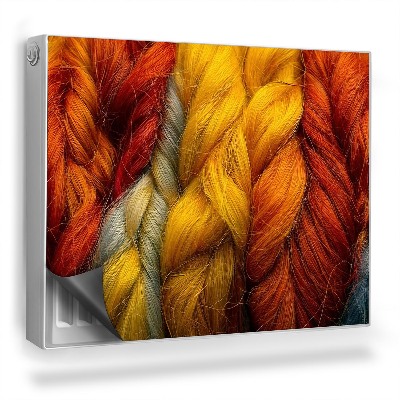 Dekoračný magnetický kryt na radiátor Vlnené väzby materiálovej textúry