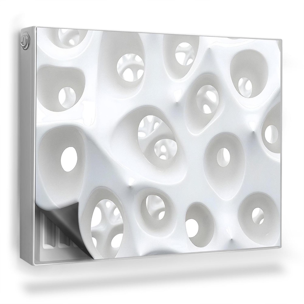 Dekoračný magnetický kryt na radiátor Detailný záber na prelamovanú abstraktnú štruktúru