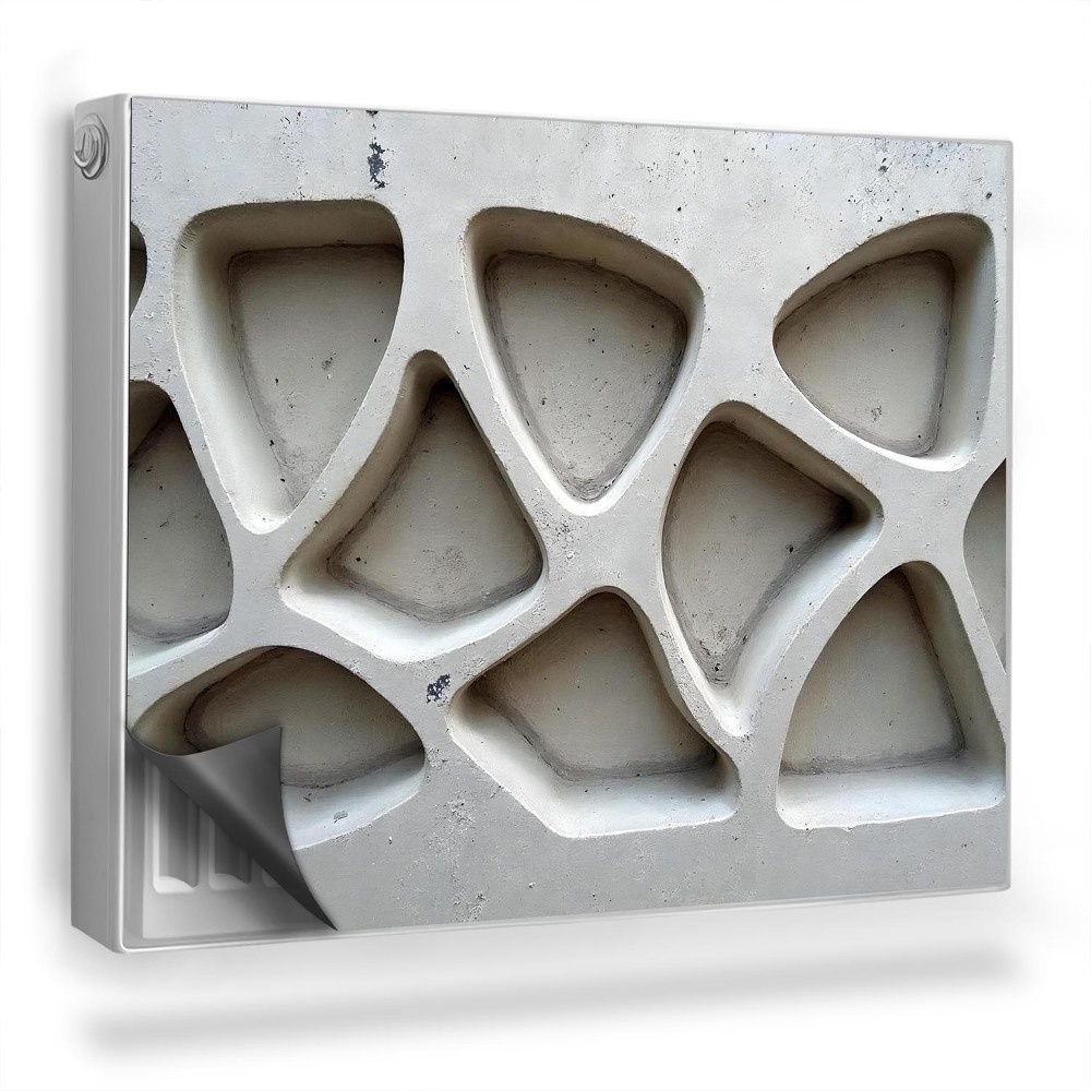 Dekoračný magnetický kryt na radiátor Vyrezávané tvary v kamennej stene