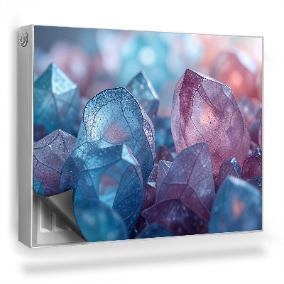 Magnetický kryt na radiátor Detailný záber na kremenné kryštály, pastely