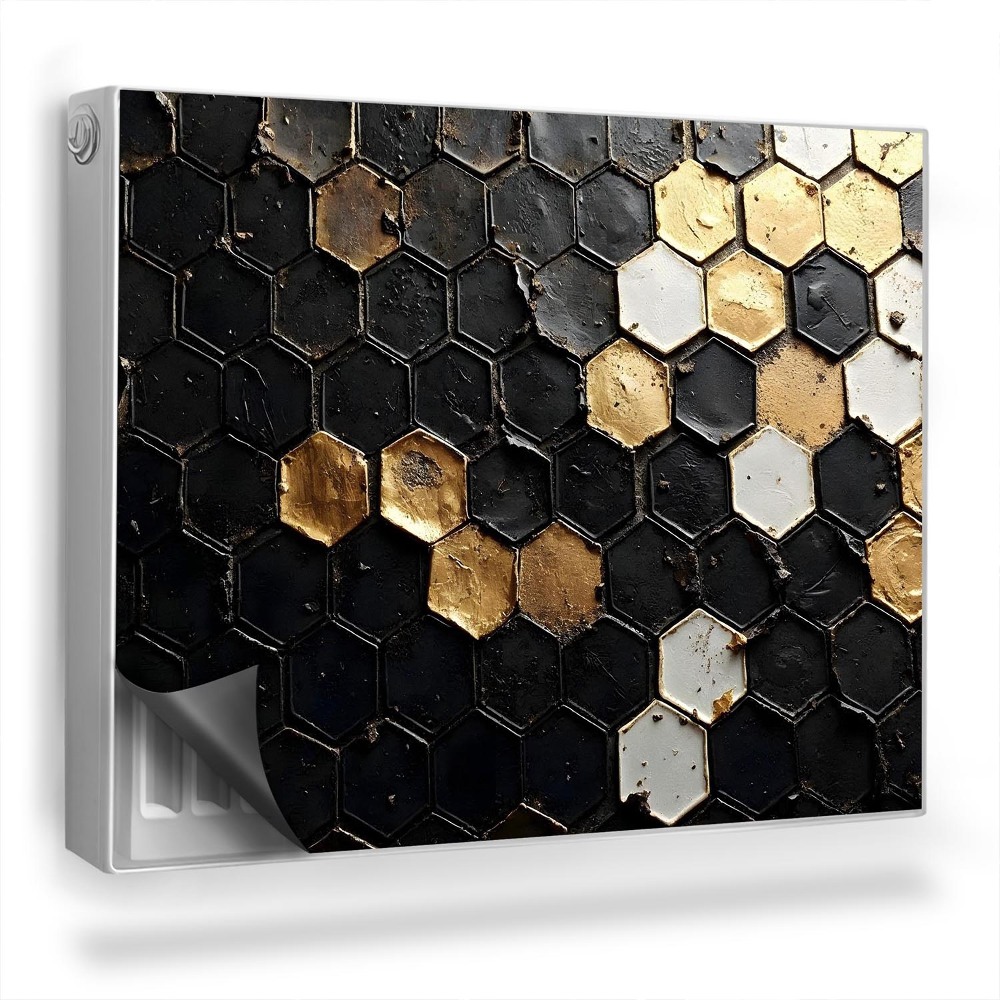 Dekoračný magnet na radiátor Dekoratívne šesťuholníky zo surovej textúry